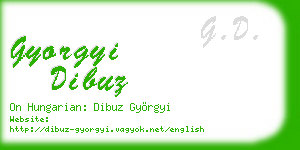 gyorgyi dibuz business card