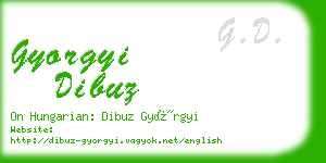 gyorgyi dibuz business card